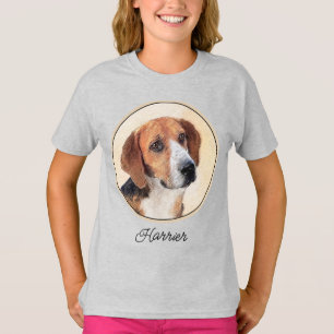 Camiseta Pintura de Harrier - Arte Original de Perro Lindo