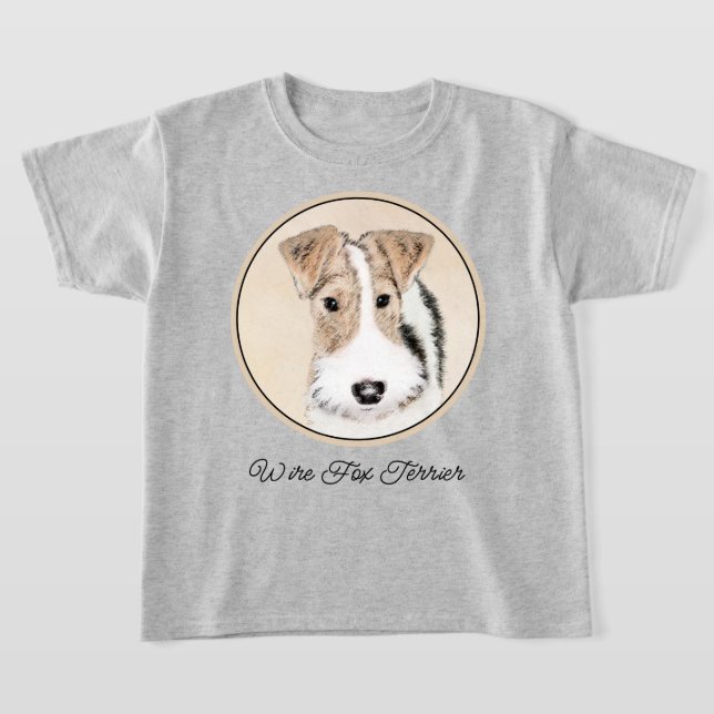 Camiseta Pintura de hilo Fox Terrier - Arte de Perro Origin (Distribución)
