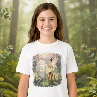 Camiseta Pintura de huevo de hada de Pascua de primavera