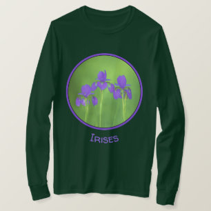 Camiseta Pintura de iris morado - Arte de flores original