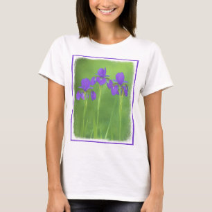 Camiseta Pintura de iris morado - Arte de flores original
