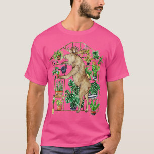 Camiseta Pintura de jardinería de alce