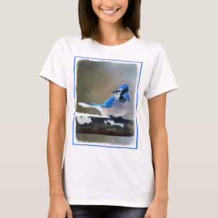 Camiseta Pintura de Jay azul - Arte de pájaro original