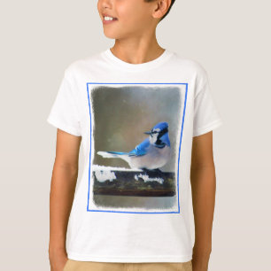 Camiseta Pintura de Jay azul - Arte de pájaro original