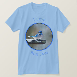 Camiseta Pintura de Jay azul - Arte de pájaro original