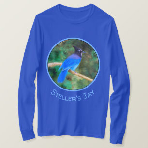 Camiseta Pintura de Jay de Steller - Arte de pájaro origina