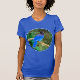 Camiseta Pintura de Jay de Steller - Arte de pájaro origina