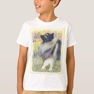 Camiseta Pintura de Keeshond Aspen - Arte Perro Original Cu