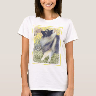 Camiseta Pintura de Keeshond Aspen - Arte Perro Original Cu