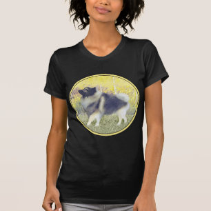 Camiseta Pintura de Keeshond Aspen - Arte Perro Original Cu