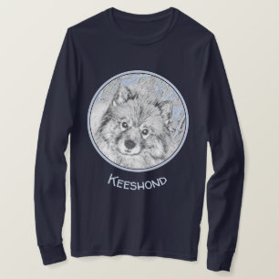 Camiseta Pintura de Keeshond Beth - Arte de Perro Original.