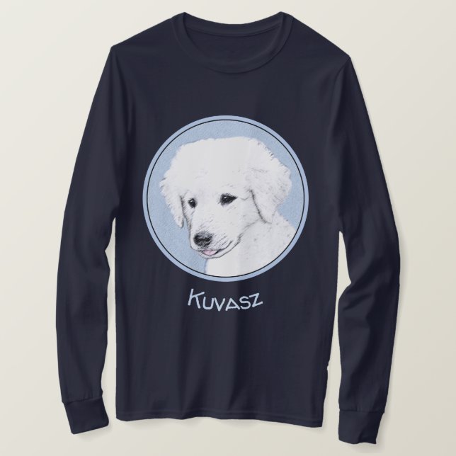 Camiseta Pintura de Kuvasz - Arte de perro original lindo (Anverso del diseño)