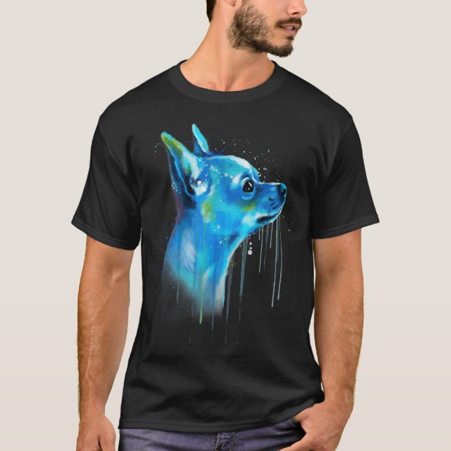 Camiseta Pintura de la acuarela de Chihuahua (Anverso)
