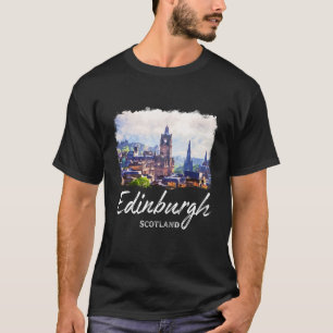 Camiseta Pintura de la acuarela de Edimburgo