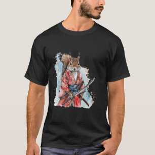 Camiseta Pintura de la ardilla de Samurai Plaza Ninja japon