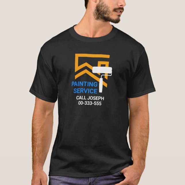 Camiseta Pintura de la azotea de la construcción (Anverso)