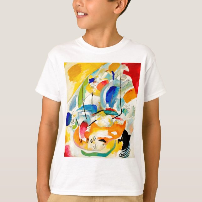 Camiseta Pintura de la batalla marítima de Kandinsky en 191 (Anverso)