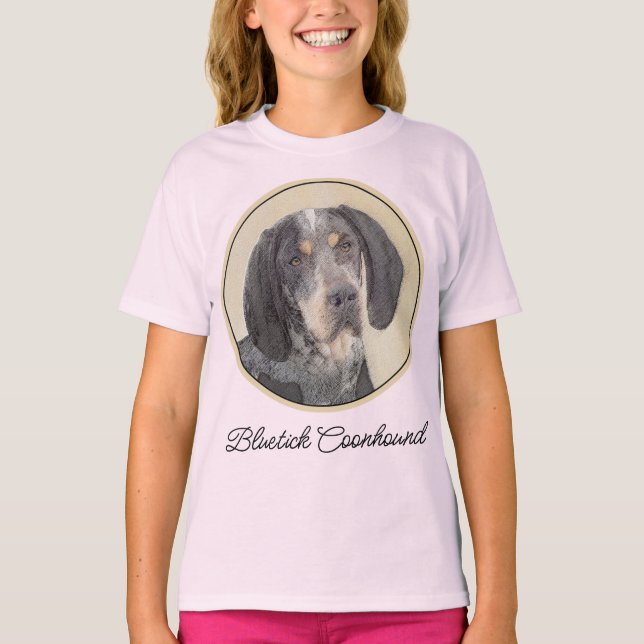 Camiseta Pintura de la cola de Bluetick - Ar de perro origi (Anverso)