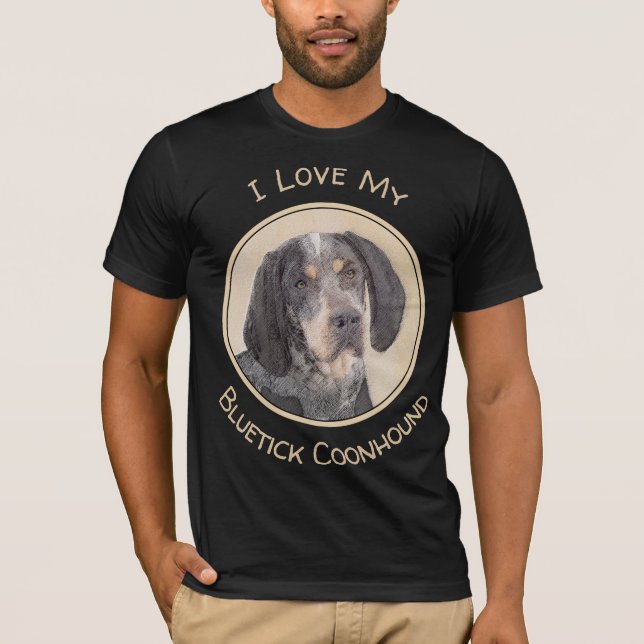 Camiseta Pintura de la cola de Bluetick - Ar de perro origi (Anverso)