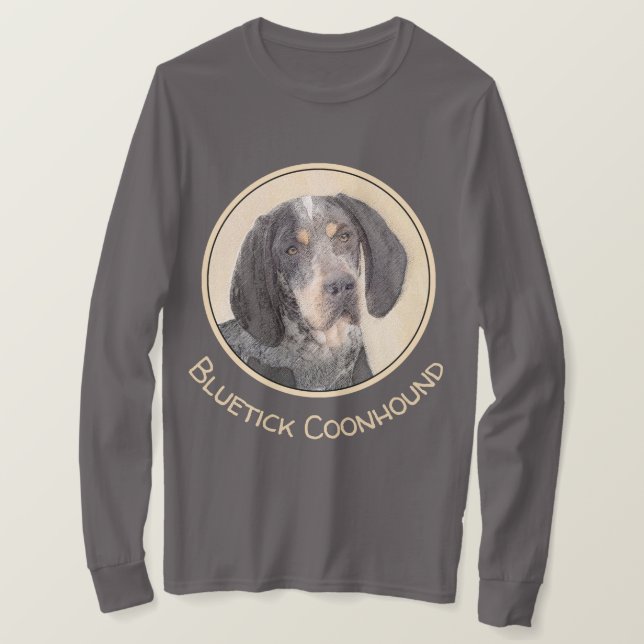 Camiseta Pintura de la cola de Bluetick - Ar de perro origi (Anverso del diseño)