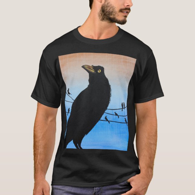 Camiseta Pintura de la fauna del amante del pájaro de (Anverso)