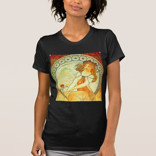 Camiseta Pintura. De la serie de arte de Mucha (Anverso)