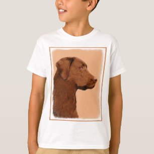 Camiseta Pintura de Labrador Recuperador (Chocolate) - Arte