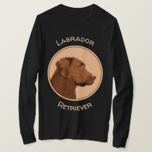 Camiseta Pintura de Labrador Recuperador (Chocolate) - Arte