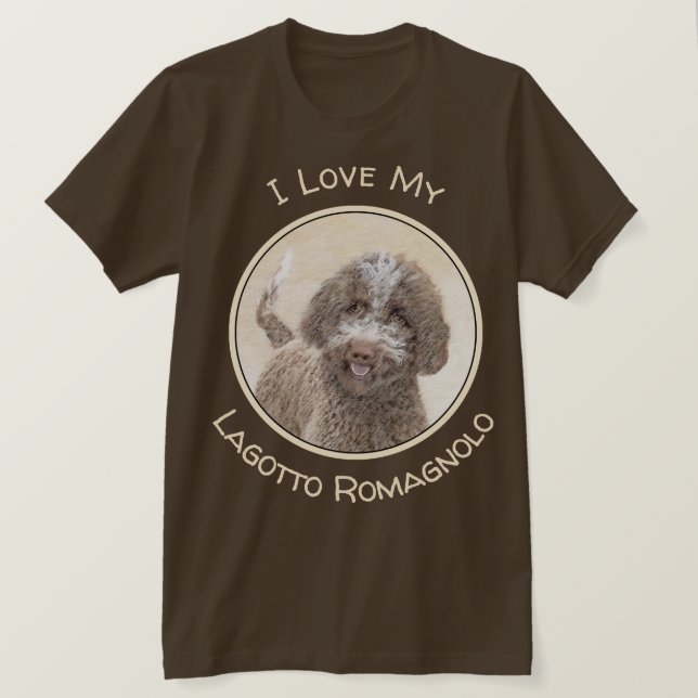 Camiseta Pintura de Lagotto Romagnolo - Arte de perro origi (Anverso del diseño)