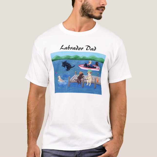 Camiseta Pintura de Lake Fun Labradors (Anverso)