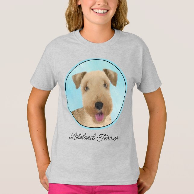 Camiseta Pintura de Lakeland Terrier - Arte de Perro Origin (Anverso)