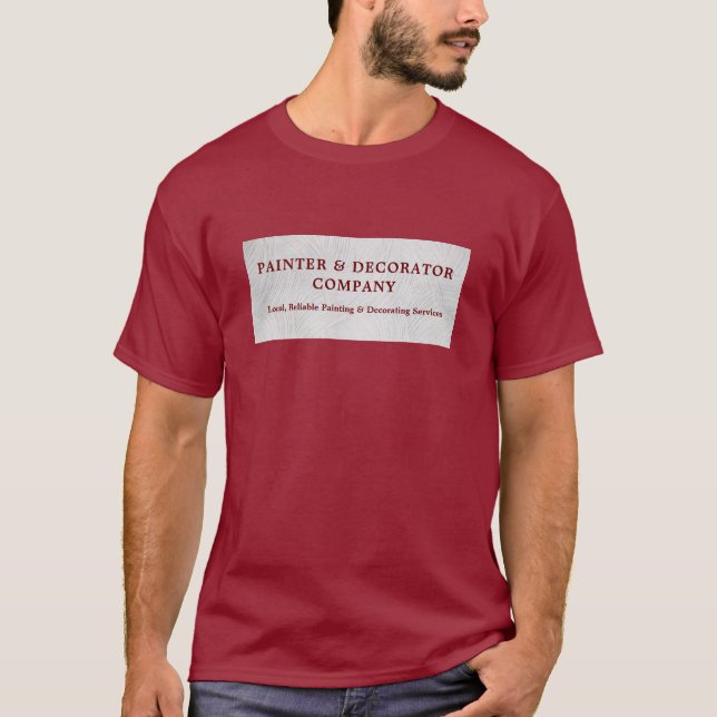 Camiseta Pintura de lavado blanco, publicidad de pintores y (Anverso)