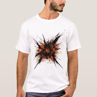 Camiseta Pintura de lavado de color de color de color con p