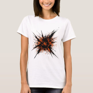 Camiseta Pintura de lavado de color de color de color con p