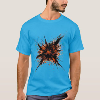 Camiseta Pintura de lavado de color de color de color con p