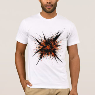 Camiseta Pintura de lavado de color de color de color con p