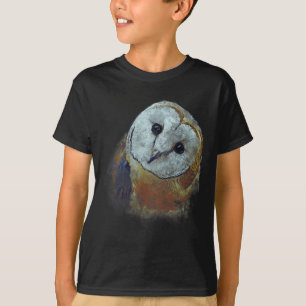 Camiseta Pintura de lechuza común Arte de lechuza 