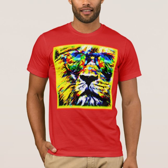 Camiseta Pintura de León de Gafas Iris. ¡Hazte con una en Z (Anverso)