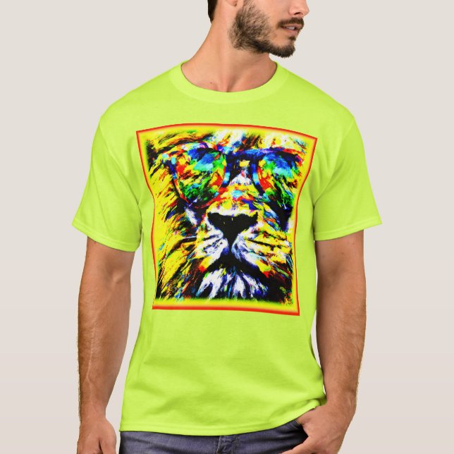 Camiseta Pintura de León de Gafas Iris. ¡Hazte con una en Z (Anverso)