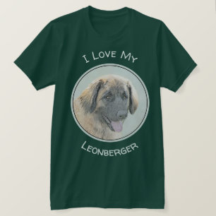 Camiseta Pintura de Leonberger - Arte de Perro Original.