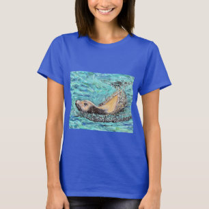 Camiseta Pintura de leones marinos