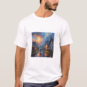 Camiseta Pintura de lluvia arcoiris