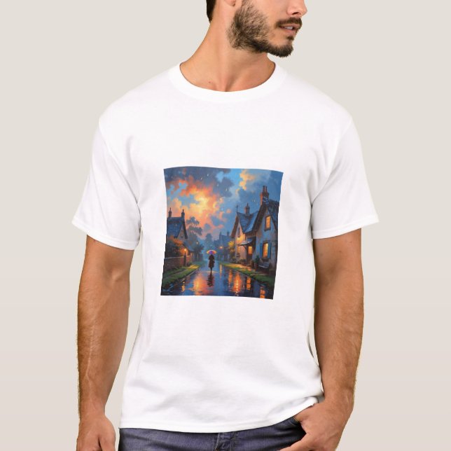 Camiseta Pintura de lluvia arcoiris (Anverso)