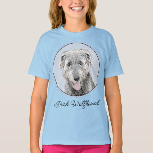 Camiseta Pintura de lobo irlandesa - Arte de perro original