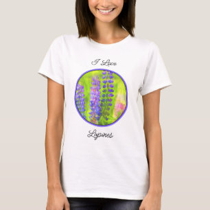Camiseta Pintura de Lupine - Arte original de las flores