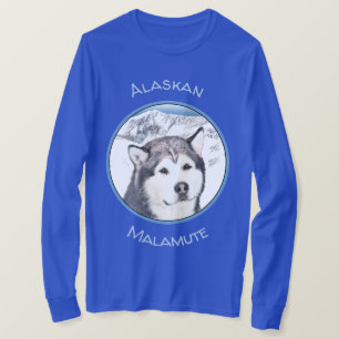Camiseta Pintura de Malamute de Alaska - Arte de Perro Orig