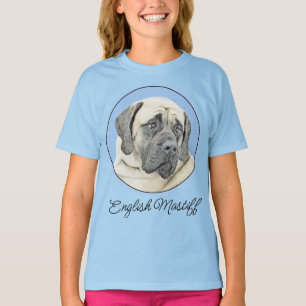 Camiseta Pintura de malvado inglés (Fawn) - Arte de perro o
