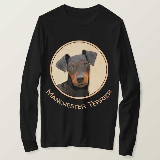 Camiseta Pintura de Manchester Terrier Arte Animal Original (Anverso del diseño)