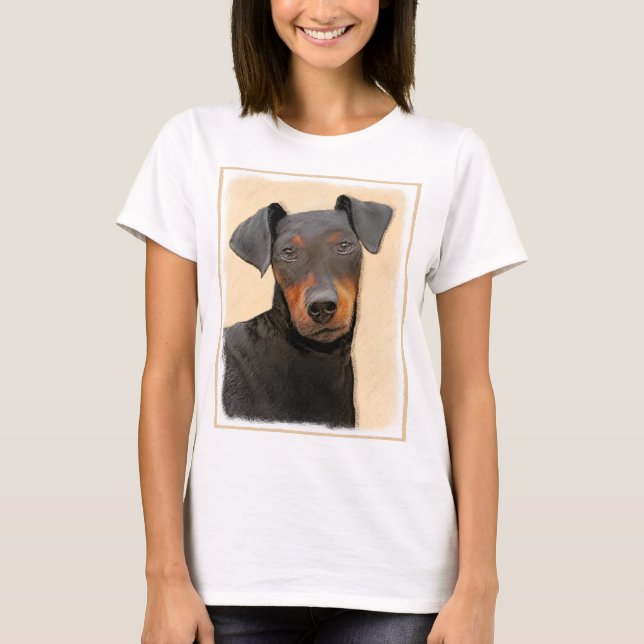 Camiseta Pintura de Manchester Terrier Arte Animal Original (Anverso)