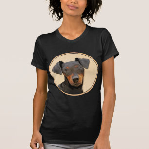 Camiseta Pintura de Manchester Terrier Arte Animal Original